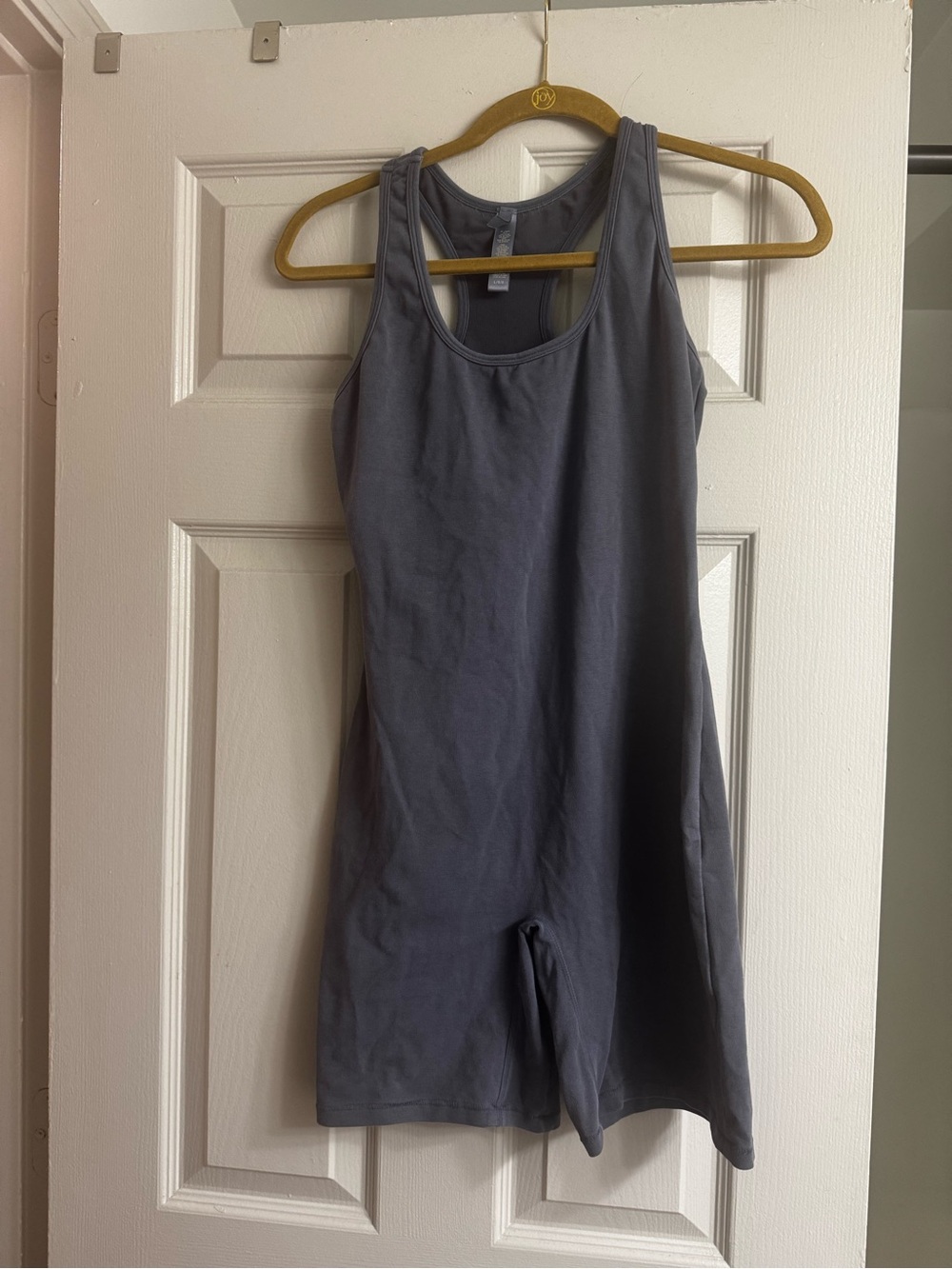 SKIMS Gray Scoop Neck Tank Romper